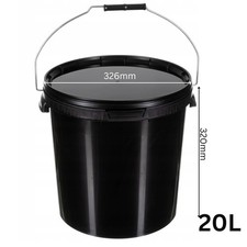 Plastic Buckets Tubs Black