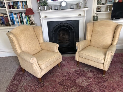 Pair elegant wingback - (x2),