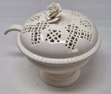 Royal Creamware Small Tureen and Ladle