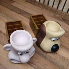 Vintage Collectable Wallace & Gromit Kingsmill Egg Cup And Soldier Toast Racks