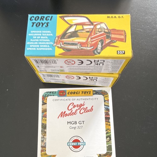 Corgi model club mgb car - mgb, gt