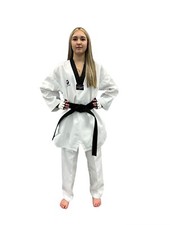 Best Kids Taekwondo Suit WT style Black Collar Uniform Martial Arts Dobok