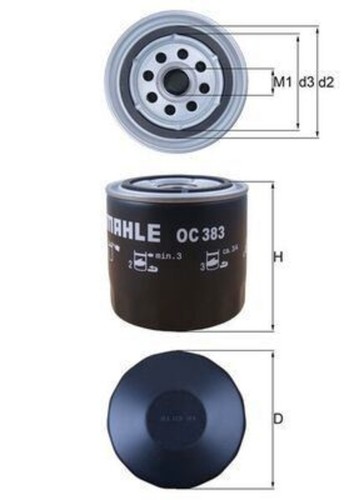 Mahle oil filter for fiat - mahle, lada