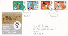 GB 1981 Duke of Edinburgh Award FDC Dundee cancel written + enclosure VGC