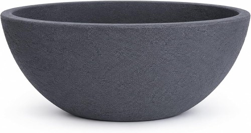 Stone effect plastic planter - stone,