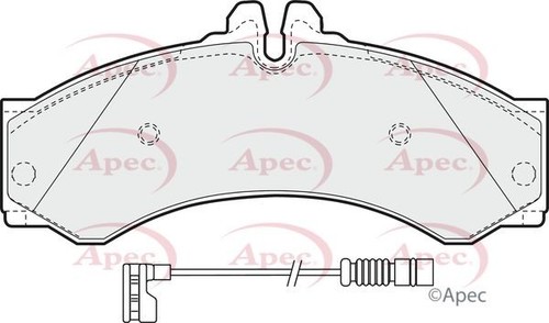 Apec front brake pad - front,