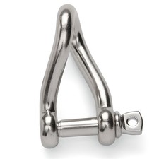 Twisted Shackle 316 A4 Stainless Steel 4 5 6 8 10 12mm D Shackle Dee Lock Marine