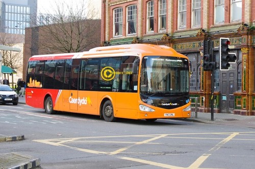 Cardiff bus scania - cardiff, bus,