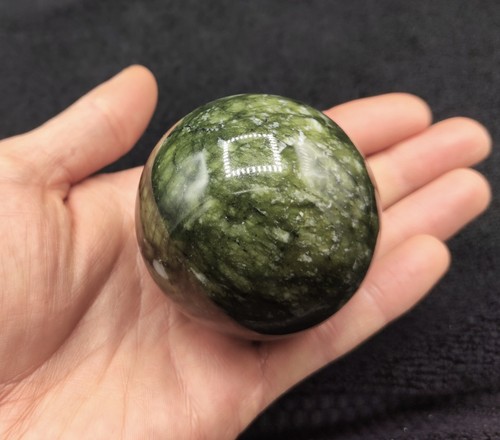 Nephrite jade sphere green - nephrite,