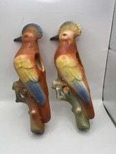 Rare Vintage Czechoslovakia Birds Lot Wall Pockets