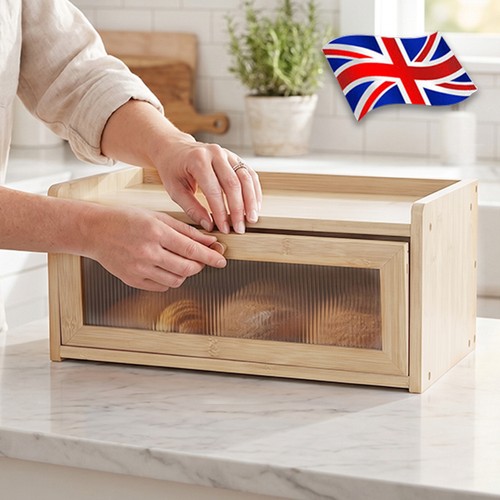 Wooden bread bin single layer - bread,