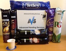 mixed case of 73mm incup vending drinks for in cup machine Coffee Tea Choc soup 