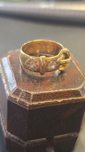 Antique diamond gypsy ring - diamond,