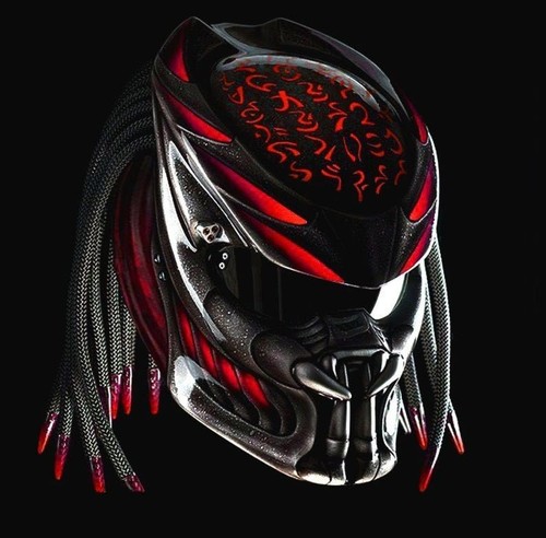 Custom predator helmet black - predator,
