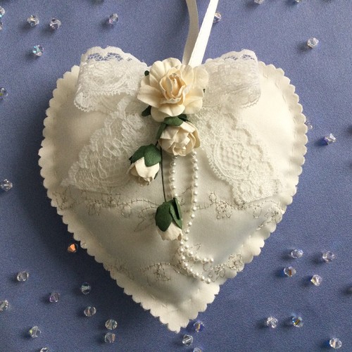 Satin lace fabric - lace, hanging