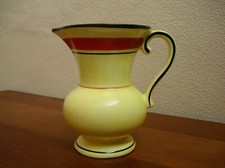 VINTAGE CZECHOSLOVAKIA DITMAR URBACH ART DECO  CANARY  YELLOW & RED H/P JUG
