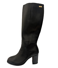 BARBOUR Gloria Leather Heeled Knee High Boots UK 4 EU 37 REF L D52#