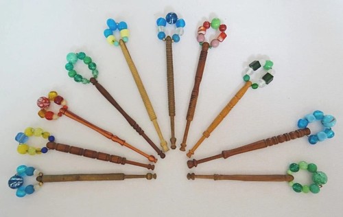 Antique lace bobbins - lace, victorian