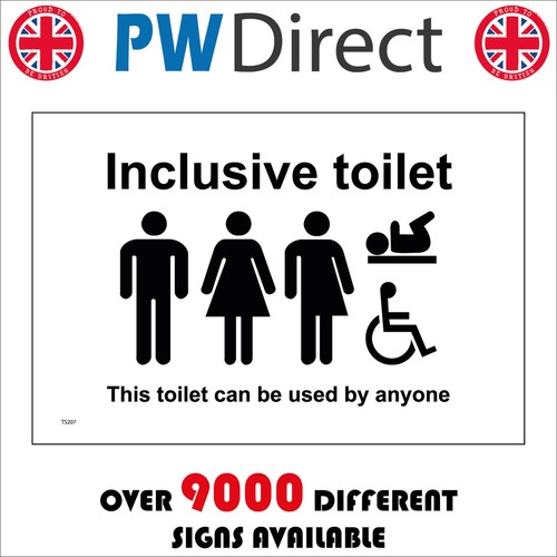 Sign inclusive toilet this - inclusive,