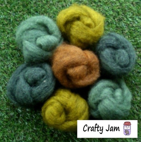 Needle felting moss mix - felting,