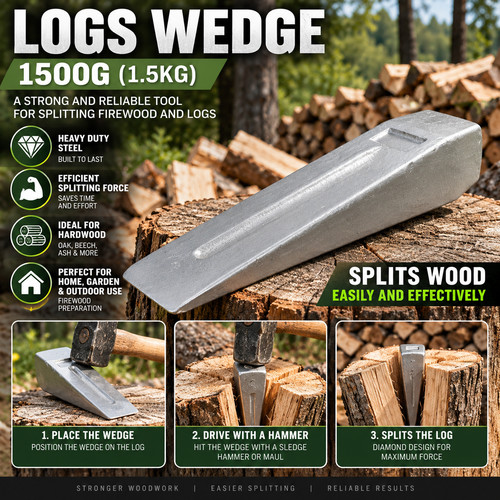 Log splitting wedge - log,
