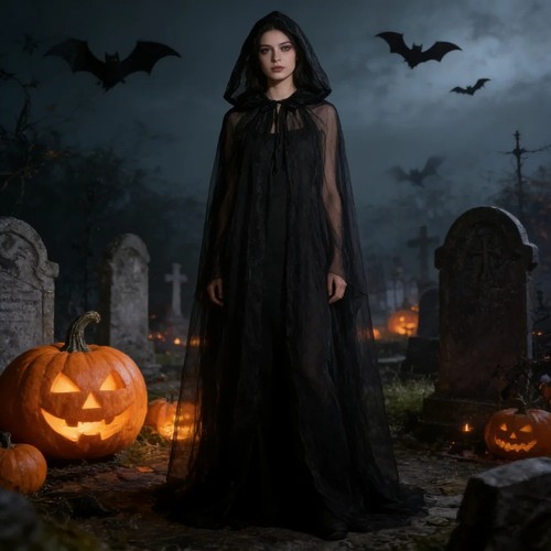 Black witch cape - witch, bridal