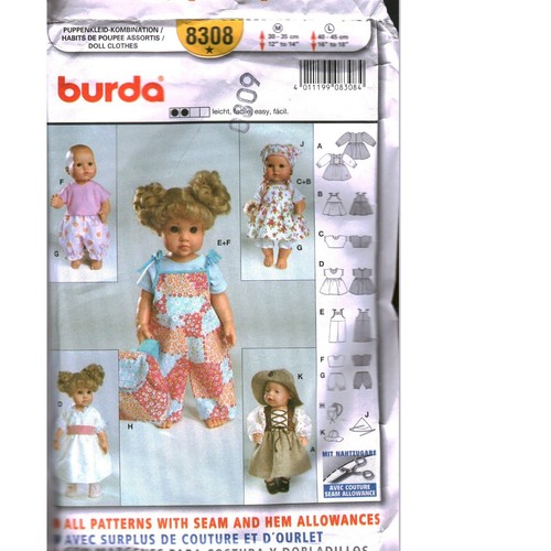 Burda 8308 doll clothes - burda,