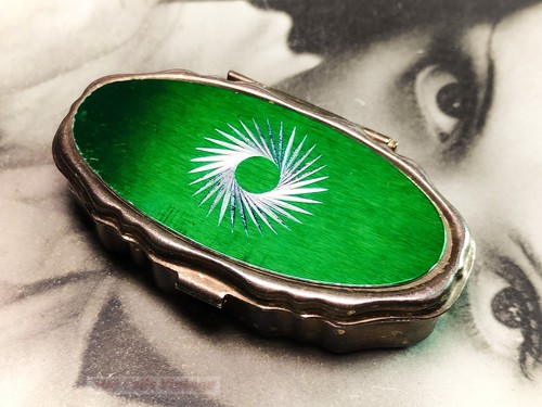 Metallic green and - , silver