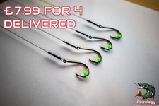 Circle Hook Trace Dead Live Bait Perch Zander Rigs Pike Fishing Size 4 to 5/0