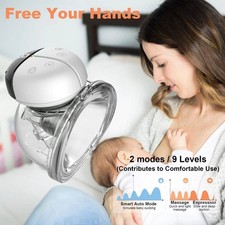 Wireless Electric Breast Pump Rechargeable Hands Free Breast Pump  Women