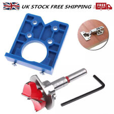 Concealed Hinge Hole Jig Kitchen Cabinet Doors 35mm With Drill Bit Tool Set UK