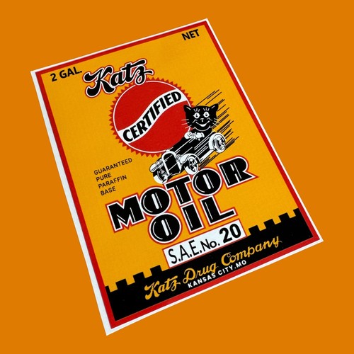 Katz motor oil vintage jug - motor,