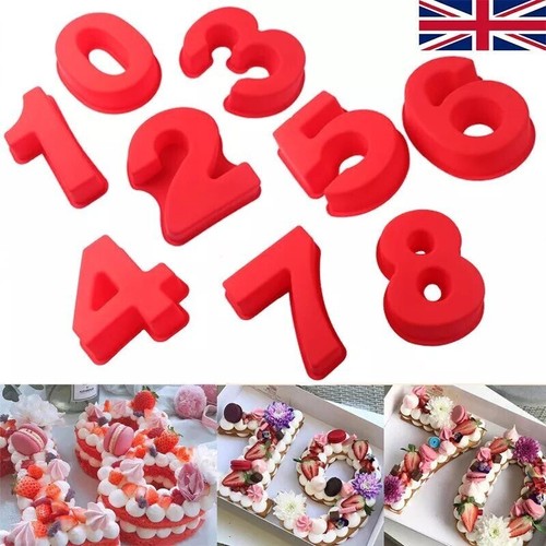 Inch number moulds silicone - number,