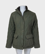 Hunter Quilted Field Jacket Green Women's UK12-14 Outdoor Country Equestrian