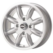 5.5"x14" JBW MINILIGHT SILVER MACHINED LIP 4X98 SUIT FIAT(X4)