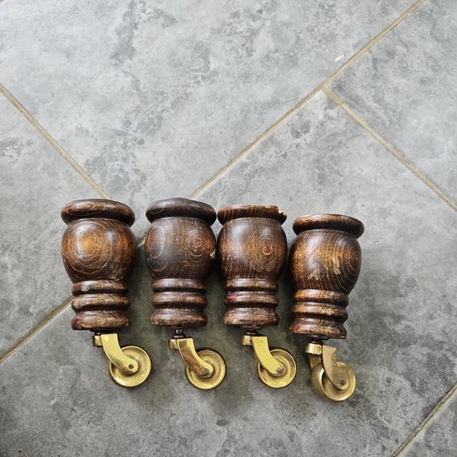 Set wooden brass wheel - 4,