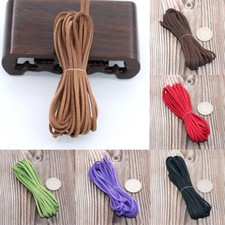 5M Suede Leather Flat Cord Rope 3mm DIY Jewelry Necklace Beading DIY Strings