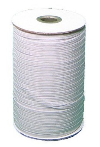 White braided elastic - braided,