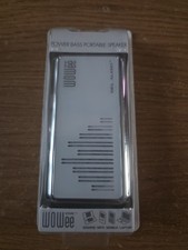 Wowee One Slim White Mini Portable Power Bass Speaker with Gel Audio. New&sealed