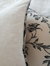 Laura  Ashley lloyd  Charcoal biscuit  Fabric Cushion Cover 12"x18”back natural