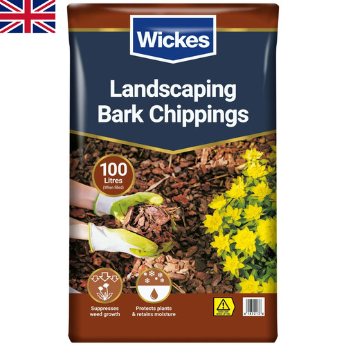 Bark chippings 100l garden - bark,