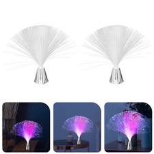  4 Pcs Electric Fibre Optic Lamp Light Fiber Source Atmosphere Nightlight