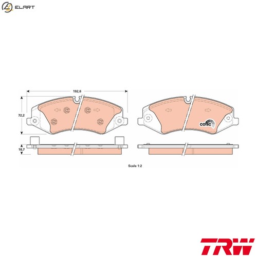 Brake pad set disc - brake,