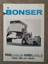 BONSER 90D & 100D DIESEL FORKLIFT SALES BROCHURE