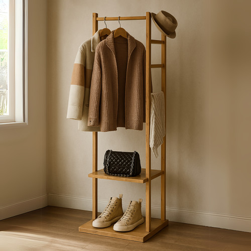 Narrow wooden coat stand - narrow,