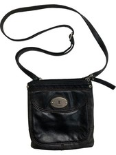 Fossil Black Leather Crossbody