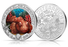 €3 Euros Austria Life Underwater 2025: Devil Scorpionfish 12/12