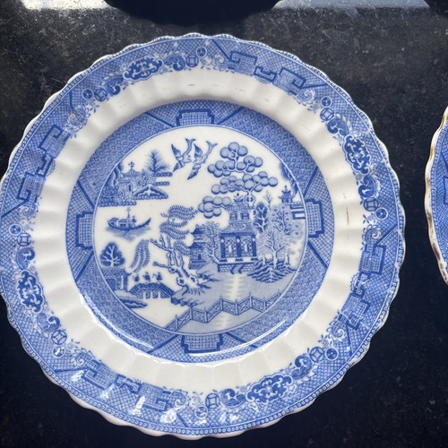 Vintage willow pattern - willow, plate