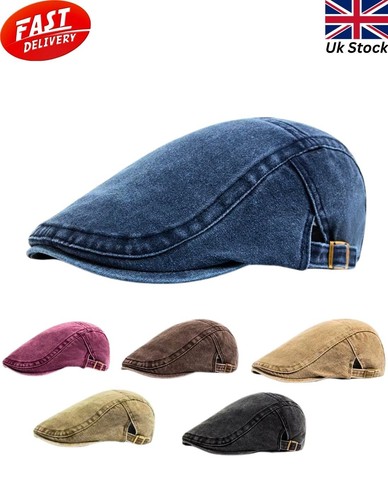 Men flat cap washed - flat,