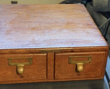 Antique Quarter Sawn Oak Card